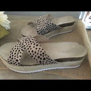 Summer fun cheetah wedges